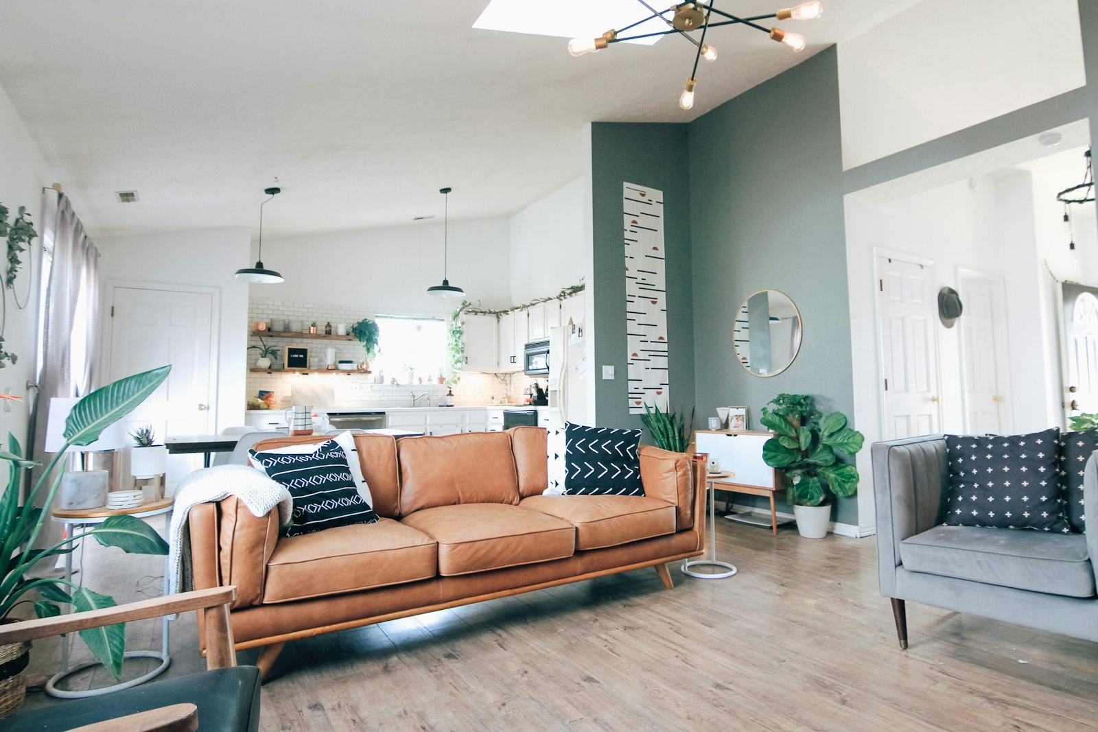 A warm, tidy living room in a family home